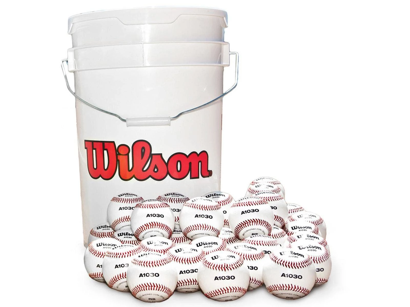 Wilson A1030 Full-Hardness Practice Baseballs With Bucket 3 Wilson A1030 Full-Hardness Practice Baseballs With Bucket
