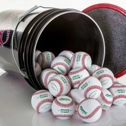 Diamond DOB Full-Hardness Practice Baseballs With Bucket