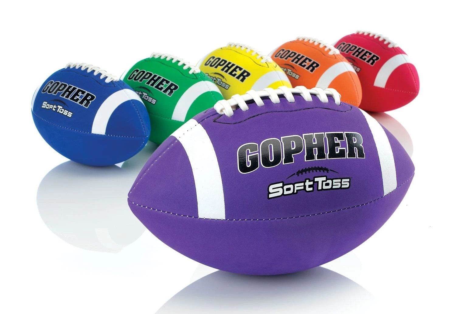 Rainbow SoftToss Foam Cover Footballs 4 Rainbow SoftToss Foam Cover Footballs - Image 2