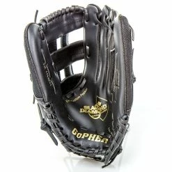 Gopher Black Diamond Leather/Synthetic Gloves 21 Gopher Black Diamond Leather/Synthetic Gloves -Baseball Sales Store G 18764 12BlkDiamond 1 2
