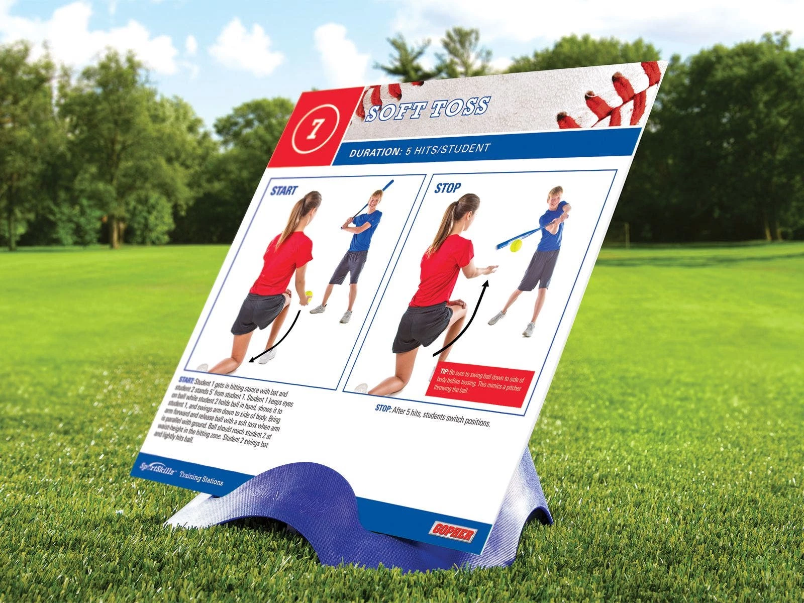 SportSkillz Baseball & Softball Training Pack Station Boards & Teacher Cards 3 SportSkillz Baseball & Softball Training Pack Station Boards & Teacher Cards