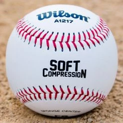 Wilson A1217B Soft Practice Baseballs 9 Wilson A1217B Soft Practice Baseballs -Baseball Sales Store G 42417 Baseball