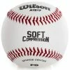 Wilson A1217B Soft Practice Baseballs 1 Wilson A1217B Soft Practice Baseballs -Baseball Sales Store g 42630 WilsonA1217BSoftPracticeBaseball Sponge RubberCoreLevel1 Setof12 953 1