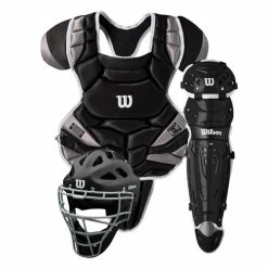 Wilson C1K Catcher's Gear Sets 8 Wilson C1K Catcher's Gear Sets -Baseball Sales Store g 43176 WilsonC1KCatchersetIntermediateBlack 2