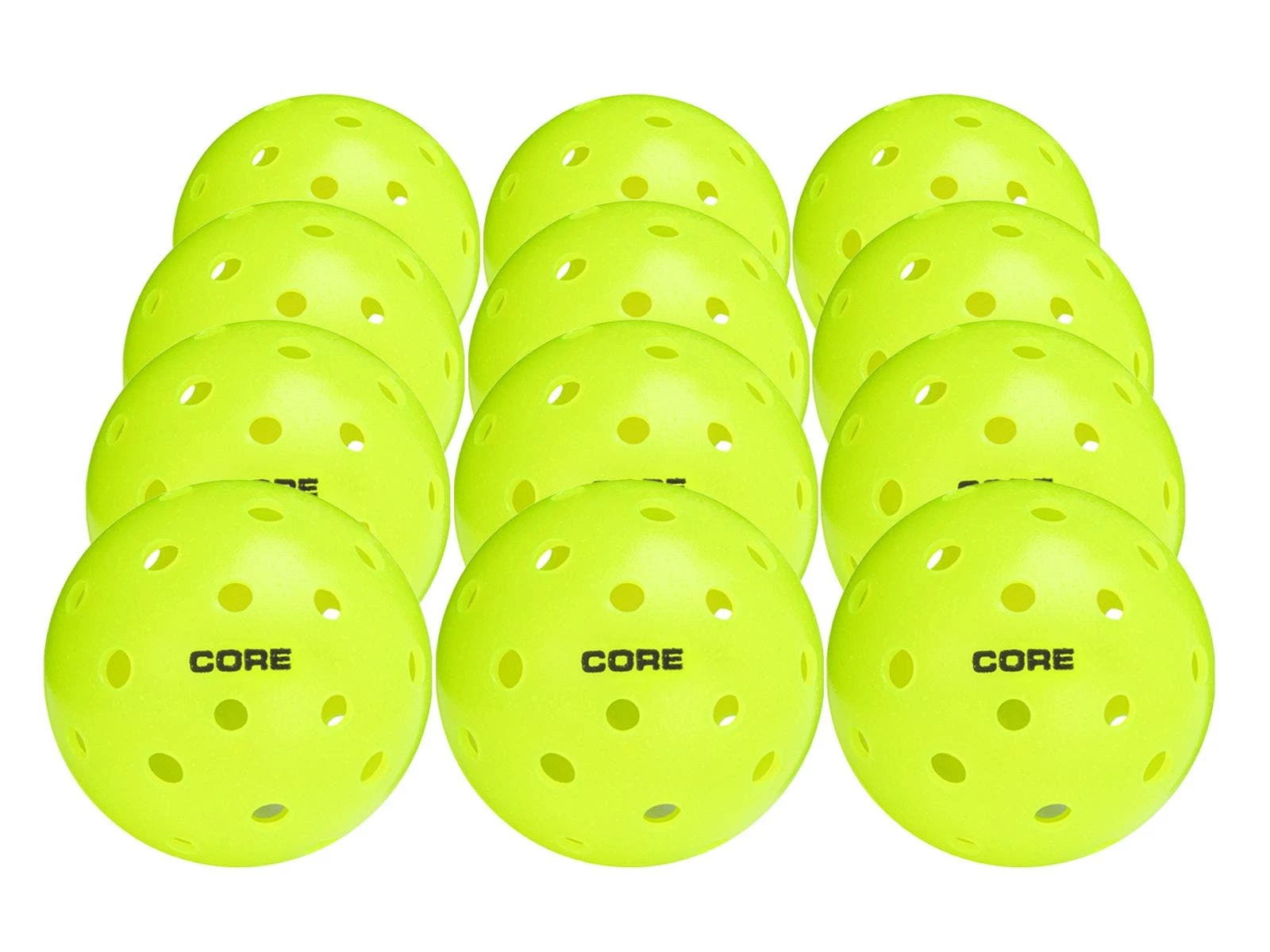 CORE Outdoor Neon Pickleball Balls 4 CORE Outdoor Neon Pickleball Balls - Image 2