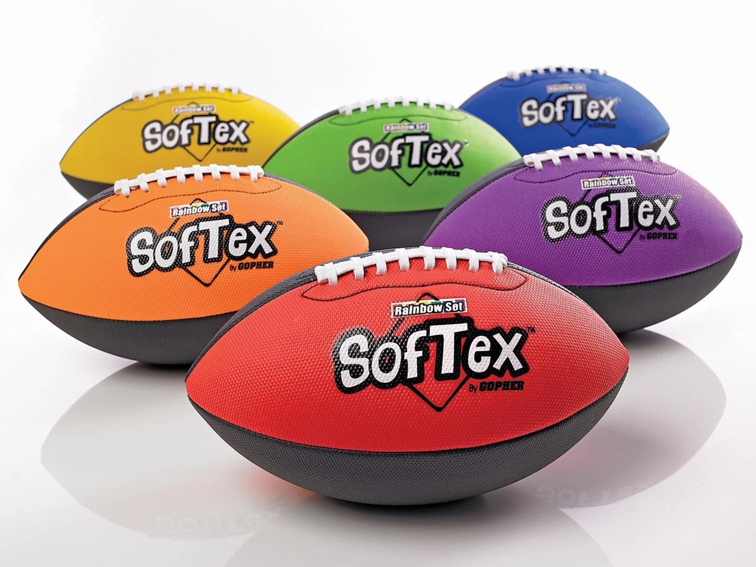 Rainbow SofTex Footballs 4 Rainbow SofTex Footballs - Image 2