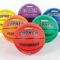 Gopher Performer Rainbow Rubber Basketballs 15 Gopher Performer Rainbow Rubber Basketballs -Baseball Sales Store g 60108 rnbwperformer web 1 1